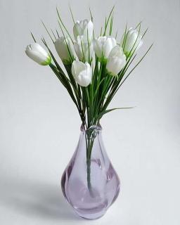 Umelá kytica - krokus biely (Umelý tulipán - biely )