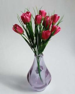 Umelá kytica - krokus cyklamenový (Umelý tulipán - cyklamenový )