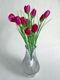 Umelá kytica - krokus tmavo fialový  (Umelý tulipán - tmavo fialový )