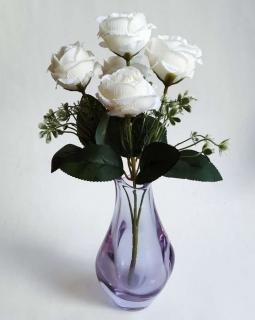 Umelé ruže biele (Umelá ruža kytica )