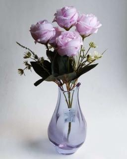 Umelé ruže ružové  (Umelá ruža kytica )