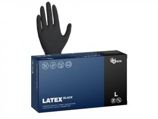 Espeon Latexové rukavice LATEX BLACK 100 ks, nepudrované, čierne, 5.8 g Velikost: L