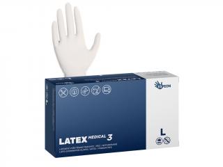 Espeon Latexové rukavice LATEX MEDICAL3 100 ks, nepudrované, biele, 5.6 g Velikost: L