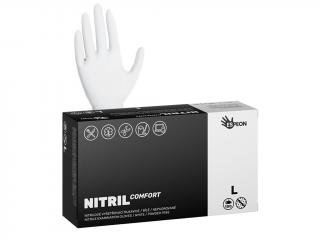 Espeon Nitrilové rukavice NITRIL COMFORT 100 ks, nepudrované, biele, 3.8 g Velikost: L