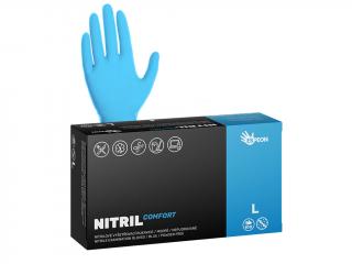 Espeon Nitrilové rukavice NITRIL COMFORT 100 ks, nepudrované, modré, 3.8 g Velikost: L