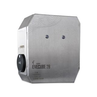 EV Expert EVECUBE 2B - 2x 22kW AC charging station , Dynamic load management None, Type of connection 2P 2x charging cable T2, 5M (spiral), Request for custom graphics + logo Yes (screen printing / engraving laser), Extended warranty  60 months - for a su