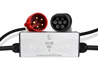 EV Expert Set EVELINE Max II - Smart portable charger TYPE 2 - CEE 5-PIN | 32A | 3phase | 22kW | 5 - 7m, Total Length 7m straight, Wall Holder for portable charger  None