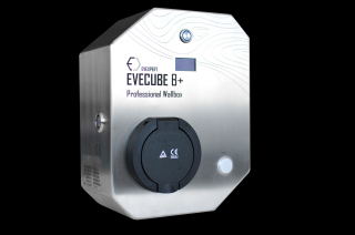 EVECUBE B+ 22kW AC charging station (offline + display + PV surplus + RFID), Dynamic load management None, Type of connection 1P Charging socket Type2 (default), Request for custom graphics + logo Yes (screen printing / engraving laser), Extended warranty