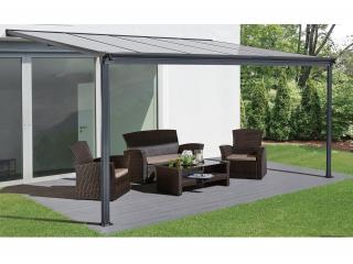 Hliníková pergola LANITPLAST WALL 33 antracit + bronz PC