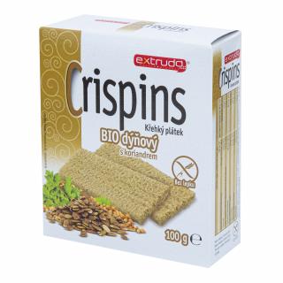 Extrudo Chlebíček dýňový s koriandrem Crispins bezlepkový 100 g BIO   EXTRUDO