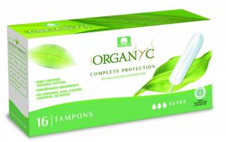 Organyc Super tampóny (16 ks) - 100% organická bavlna, 3 kvapky