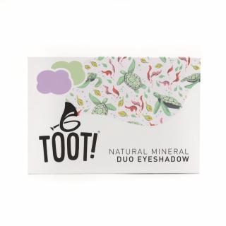 TOOT! Minerálne očné tiene duo lila a zelená - Želva (4,6 g) - šetrné k citlivej pleti