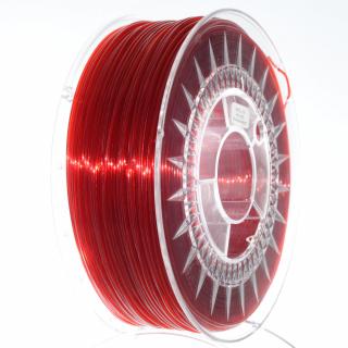 Filament Devil Design PET-G 1,75 rubínovo červený transparentný, tlačová struna, 1kg (PETG 1,75 RUBY RED TRANSPARENT)