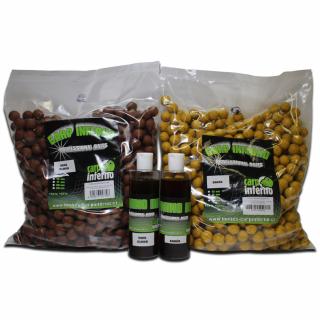 Carp Inferno AKCIA Boilies Light Line 3 kg + 250 ml Booster, Variant Banán