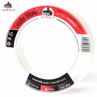 Hell-Cat vlasec nadväzcový Leader Mono fluorocarbon 1,0mm - 50m - 62 kg