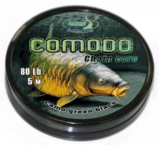 KATRAN Olovenka Comodo Chaincore 80lb/5m (hnedo-čierna)