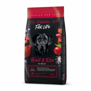 Fitmin For Life Beef & Rice krmivo pre psov 12 kg