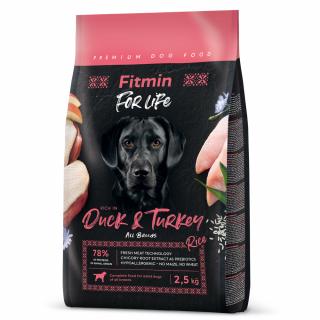 Fitmin For Life Duck & Turkey krmivo pre psov 2,5 kg