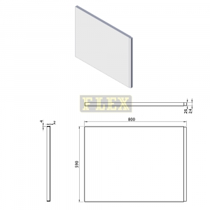 Panel k pravouhlej vani bočný 80 cm