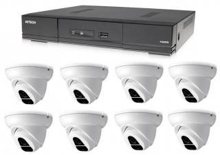 Kamerový set 1x AVTECH DVR DGD1009AV a 8x 2Mpx Dome kamera AVTECH DGC1004XFT + 4x napájací zdroj ZADARMO!