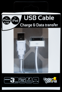 USB kabel iPhone 4 bílý