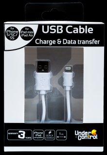 USB kabel iPhone 5 bílý