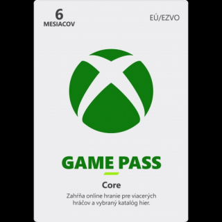 Microsoft Xbox Game Pass Core členstvo 6 mesiacov