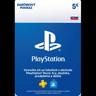 PlayStation Store kredit 5€ (digitálny kód)