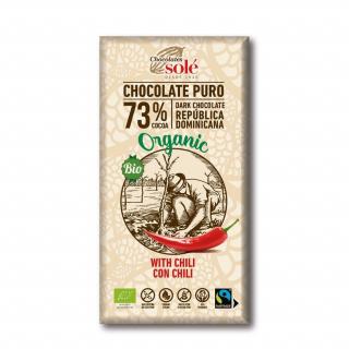 Chocolates Solé  - 73% bio čokoláda s chilli