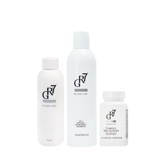 Kúra proti šedivění - GR-7® tonikum proti šedinám + vitamíny na vlasy HAIR SUPPORT + výživný šampon