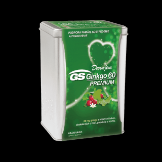 GS Ginkgo 60 PREMIUM, 60 + 30 tabliet ( 90 ks ) - darček 2019