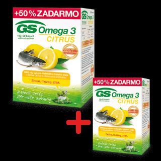 GS Omega 3 CITRUS, 150 kapsúl + GS Omega 3 CITRUS, 90 kapsúl