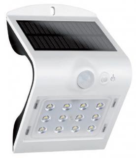 Biele LED SOLÁRNE SVIETIDLO SO SENZOROM 220 lm IP54 (98SOL200)