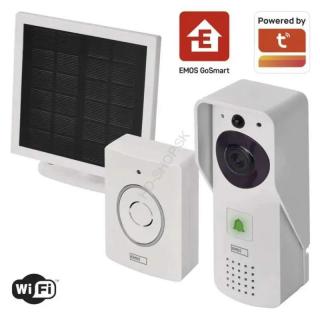 GoSmart Domový bezdrôtový batériový videozvonček IP-09D s Wi-Fi a solárnym panelom (H4030)