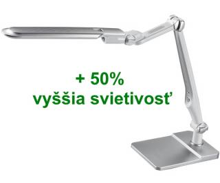 LED stmievateľná lampa stolná ,950lm, 6.6W, 3300K-6000K, podstava, strieborná (AS-217556)