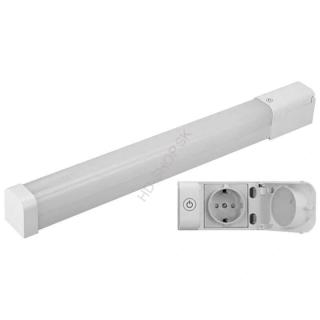 LED stmievateľné podlinkové svietidlo so zásuvkou SCHUKO 15W, CCT, IP44, 600mm (LNL7621/WHE)