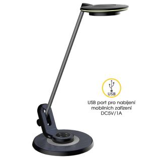 LIMA lampa stolná LED,8W, čierna, stmievateľná (LBL1065-CR)