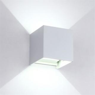 NÁSTENNÉ SVIETIDLO ŠTVOREC 2X5W 4000K IP54 BIELE (969LED100S/WH)