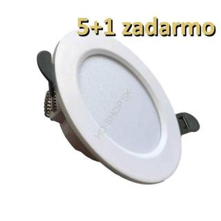 NEDES zapustený LED panel kruh 7,5W / 4000K / biely (LDL321 (5+1))