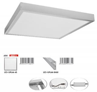 Rám k LED panelu 600x600mm strieborný (LED-GPL44-RAM)