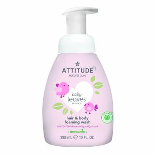 Attitude Baby leaves Detská umývacia pena bez vône 2v1 (295 ml)