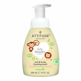 Attitude Baby leaves Detská umývacia pena s vôňou hruškovej šťavy 2v1 (295 ml)