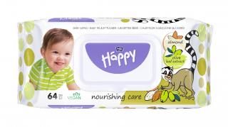 Bella Happy Baby Čistiace obrúsky s mandľami a olivami (64 ks)