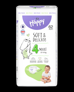 Bella Happy Bella Baby Happy Detské plienky Maxi Big Pack veľ. 4 (62 ks)