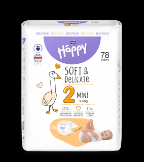 Bella Happy Bella Baby Happy Detské plienky Mini Big Pack veľ. 2 (78 ks)