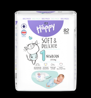 Bella Happy Bella Baby Happy Detské plienky New Born Big Pack veľ. 1 (82 ks)