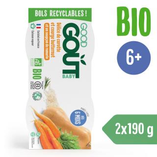 Good Gout BIO Pyré z maslovej tekvice a mrkvy (2x190 g)