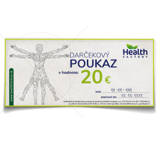 Health Academy Tlačený darčekový poukaz na 20 €