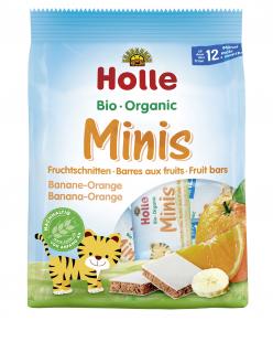 Holle BIO Minis banánové s pomarančom (8× 12,5 g)