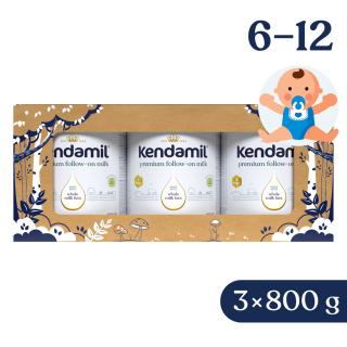 Kendamil Premium 2 HMO+ (3× 800 g), rozprávkové balenie s divadlom O troch prasiatkach